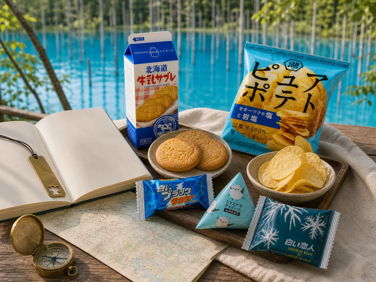 FUJIRI Hokkaido snacks by Biei Blue Pond