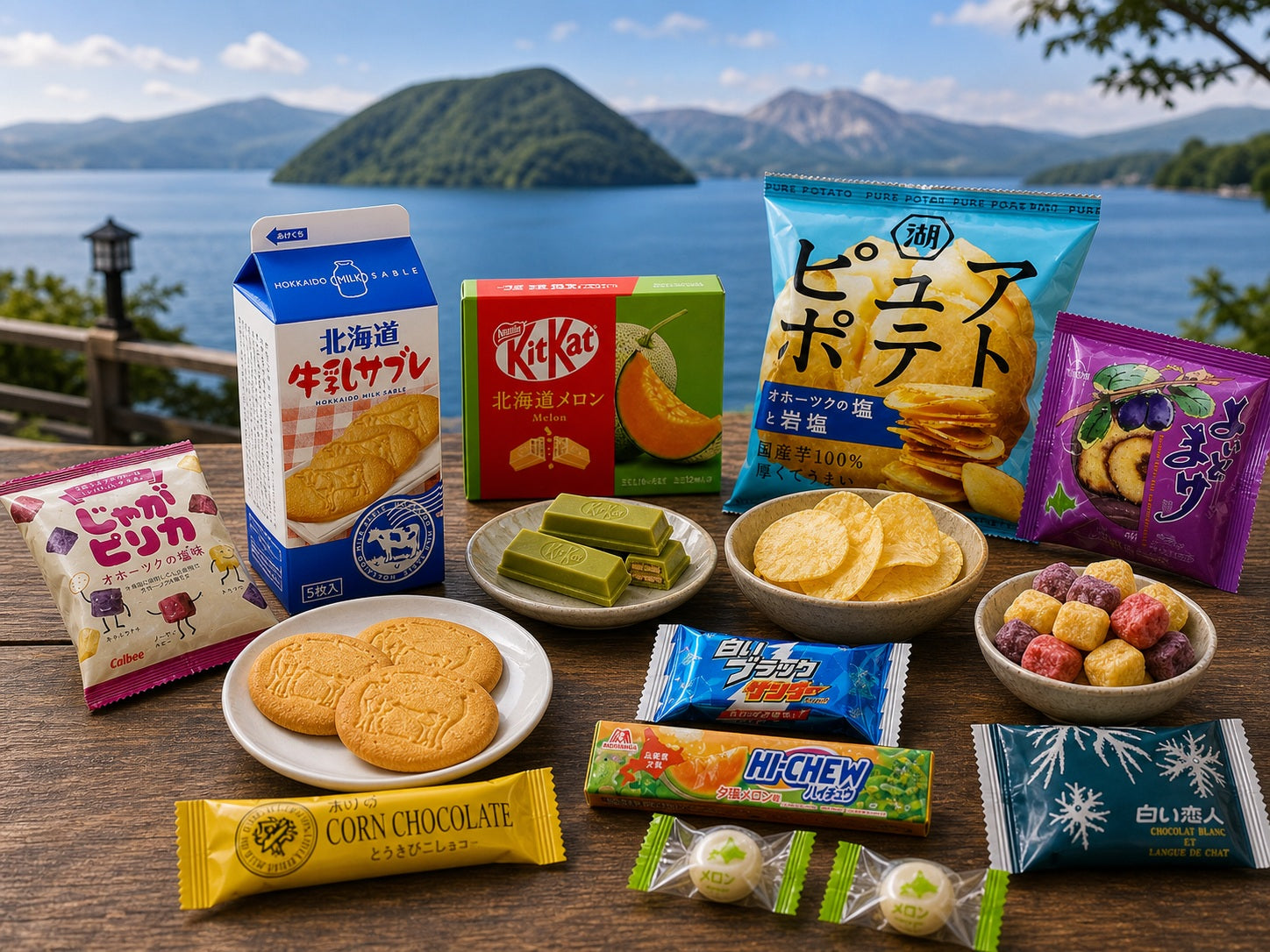 FUJIRI Hokkaido snacks by Lake Toya