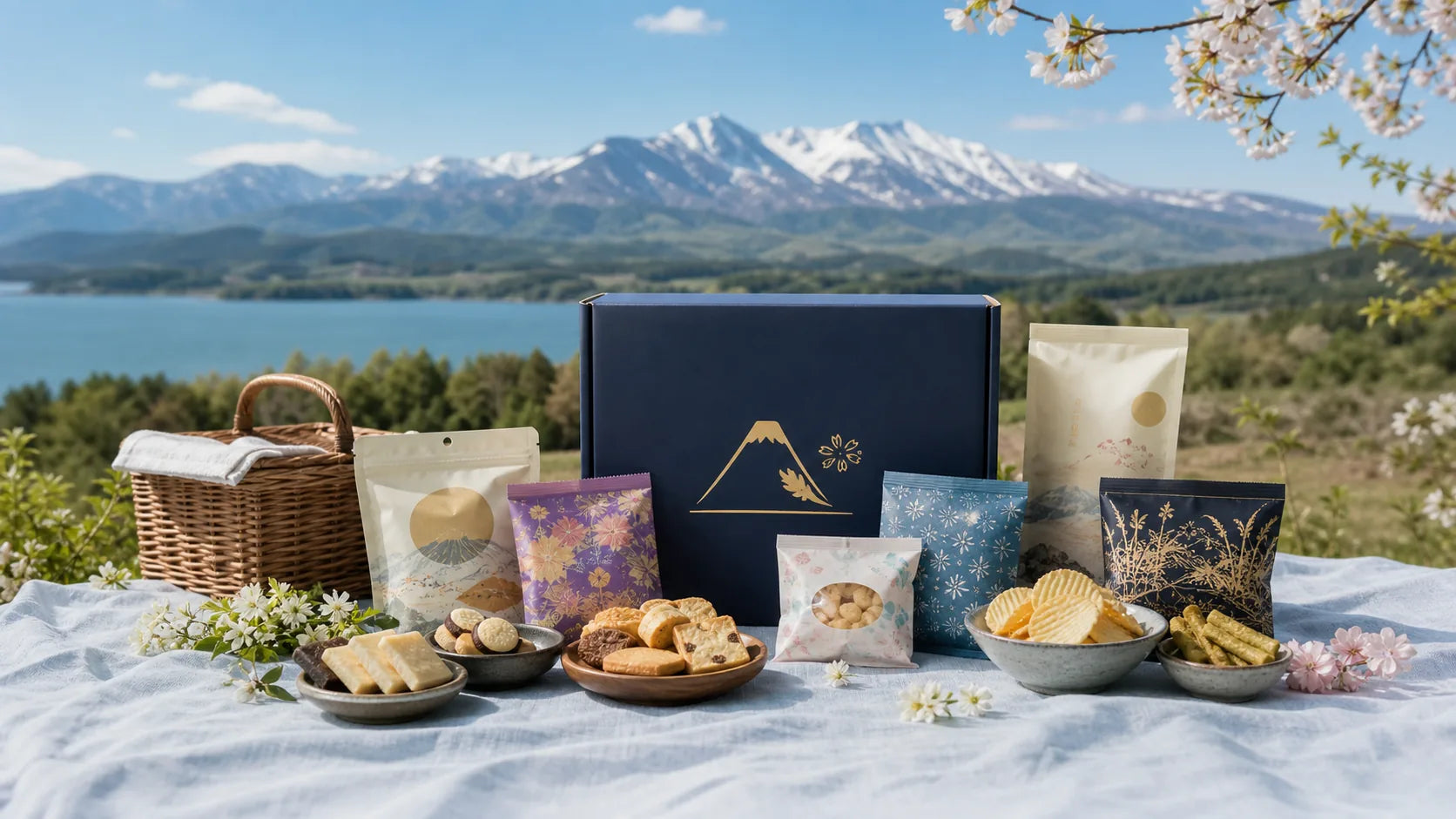 FUJIRI box and Japanese snacks