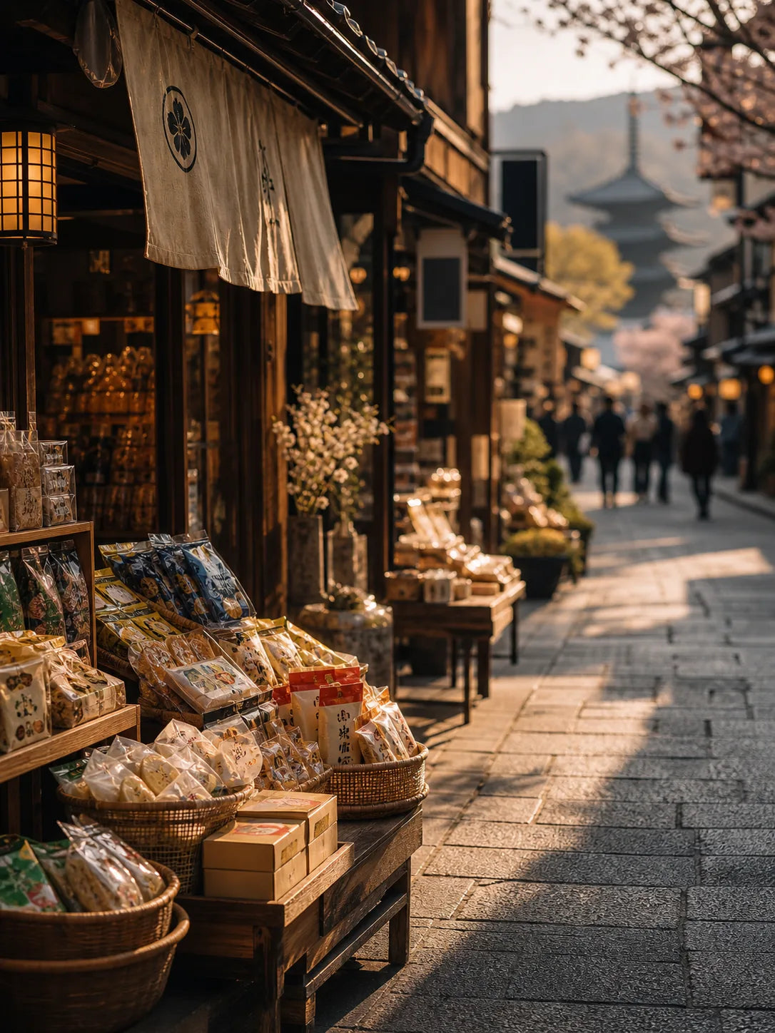 Traditional Japanese snack street